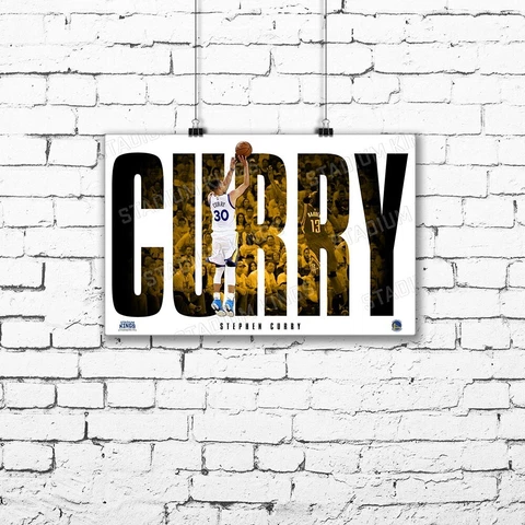 Steph Curry Golden State Warriors 17" x 11" Spotlight Name 3D Photograph Poster Cover