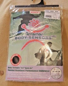 Base Layer Shirt TERRAMAR Body-Sensors EC2 Wicking HALF ZIP TNeck M Women Hiking - Picture 1 of 8