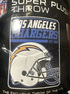 Los Angeles Chargers NFL Northwest 46"x60" Super Plush Throw Blanket P-021 - Image 1 of 3