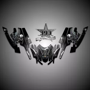 Arctic Cat Firecat Sabercat F5 F6 F7 Graphics Decal Wrap kit Guardian Black - Picture 1 of 1