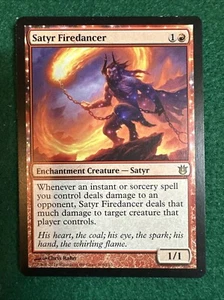 MTG Magic the Gathering Satyr Firedancer (108/176) Born of the Gods LP - Picture 1 of 2