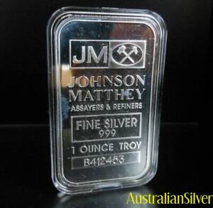 Johnson Matthey 1 OZ .999 fine Silver Bar