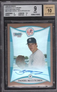 2008 Bowman Chrome Prospects Daniel McCutchen Yankees Autogrammkarte # 36/50 BGS - 9 - Bild 1 von 1
