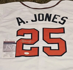 Andruw Jones Atlanta Braves Signed Autograph Jersey w/ JSA COA - Picture 1 of 4