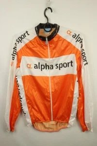 Alpha Sport Orange Polyester Collared Long Sleeves Full-Zip Cycling Jersey - Picture 1 of 19