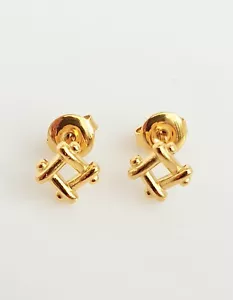 18k Gold Plated Small Square Studs Earrings Waterproof Fashion Dainty Jewellery - Picture 1 of 3