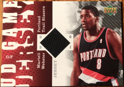 Camiseta deportiva de juego Upper Deck UD 2006-07 Martell Webster #GJ-WM Portland Trial Blazers Foto 1 de 2