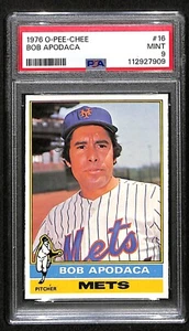 1976 OPC O PEE CHEE Baseball #16 Bob Apodaca New York Mets PSA 9 MINT 7897 - Bild 1 von 4