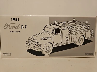 Camión de bomberos Ford F-7 1951 First Gear # 19-1927 escala 1:34 fundido a presión Foto 1 de 4