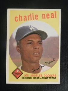 Tarjeta de béisbol Topps 1959 #427 de Charlie Neal (EX-MT) - Imagen 1 de 2