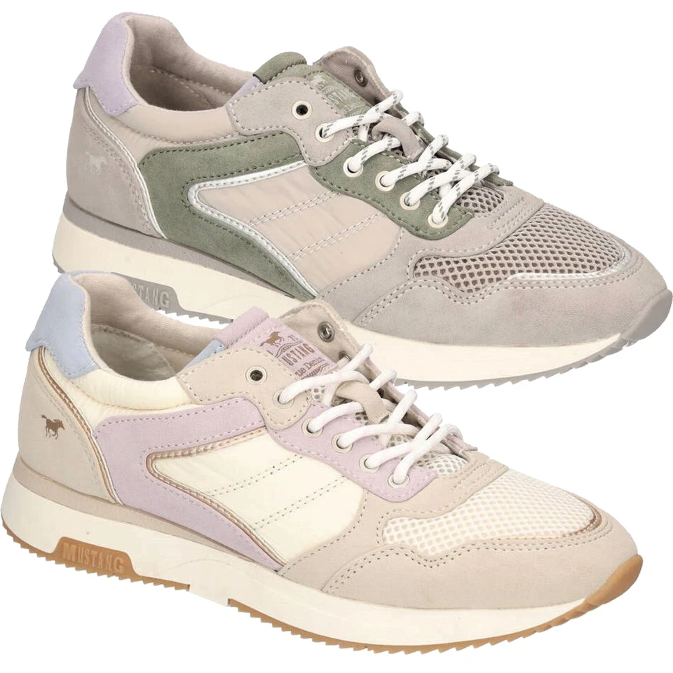 Mustang Sneakers Da Donna Stringate Scarpe Mezza 1418-302 - Immagine 1 di 1