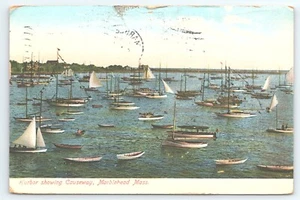 Postcard Harbor Showing Causeway Marblehead Massachusetts c1908 - Picture 1 of 2