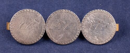 Vintage Love Token Seated Dimes Pin/Brooch "Mvj, Lad and Mcj?"