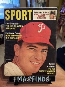 L1 1965 JOHNNY CALLISON PHILLIES Juli SPORT Magazin ohne Etikett - Bild 1 von 3
