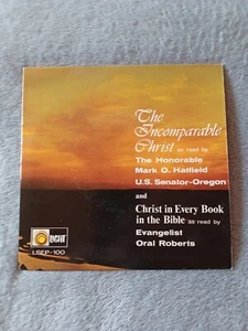 45 RPM 7" Record The Incomparable Christ Read By Mark O. Hatfield LSEP-100 - Foto 1 di 4