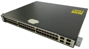 Przełącznik sieciowy Cisco Catalyst serii 3750 PoE-48 WS-C3750-48PS-S - Zdjęcie 1 z 6