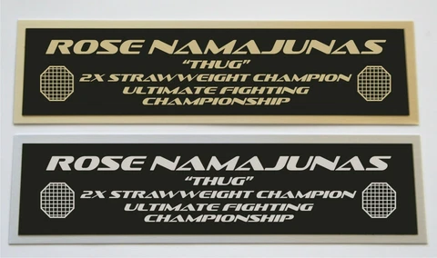 Rose Namajunas UFC nameplate for signed autographed mma gloves photo or case Cover