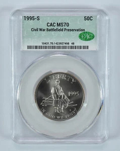 1995-S Civil War Battlefield Commemorative Half Dollar MS70 CAC - Picture 1 of 5