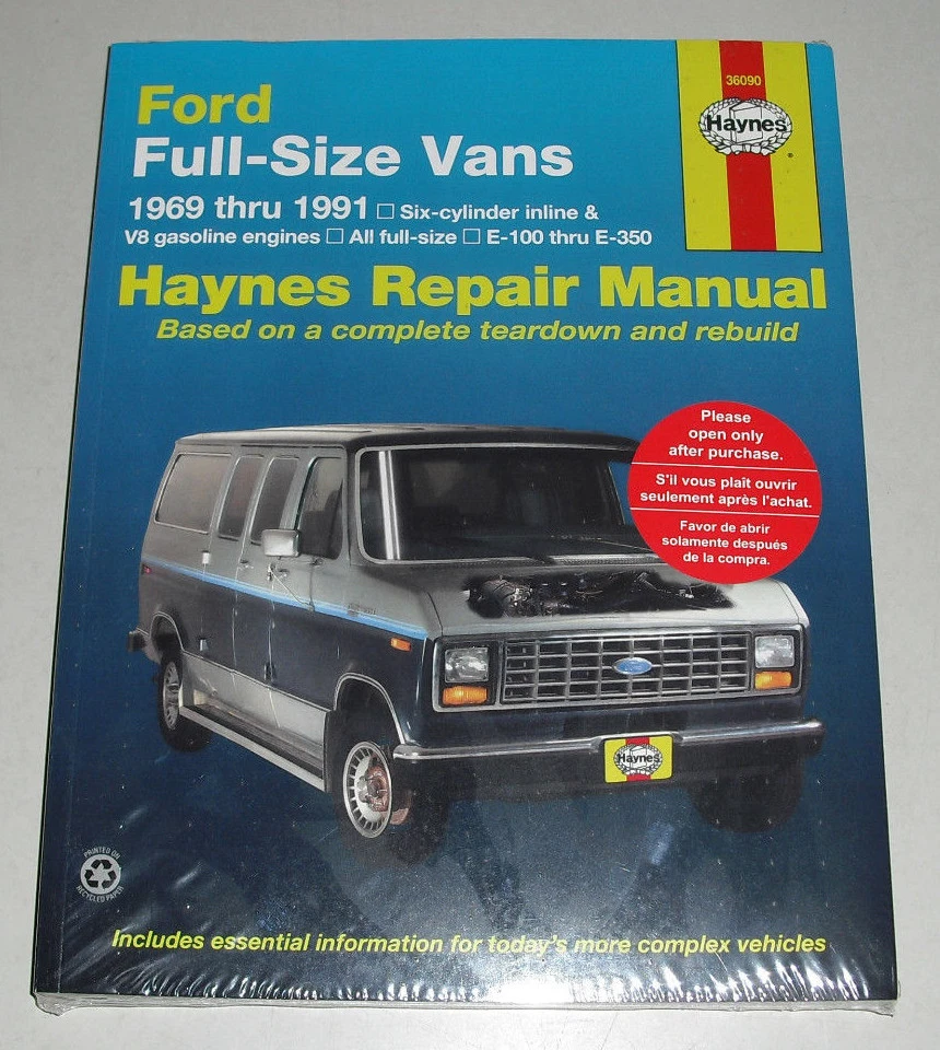 Manual de Reparaciones Ford Trasero Van Econoline E-100 E-150 E-250 E-350, Año - Imagen 1 de 1