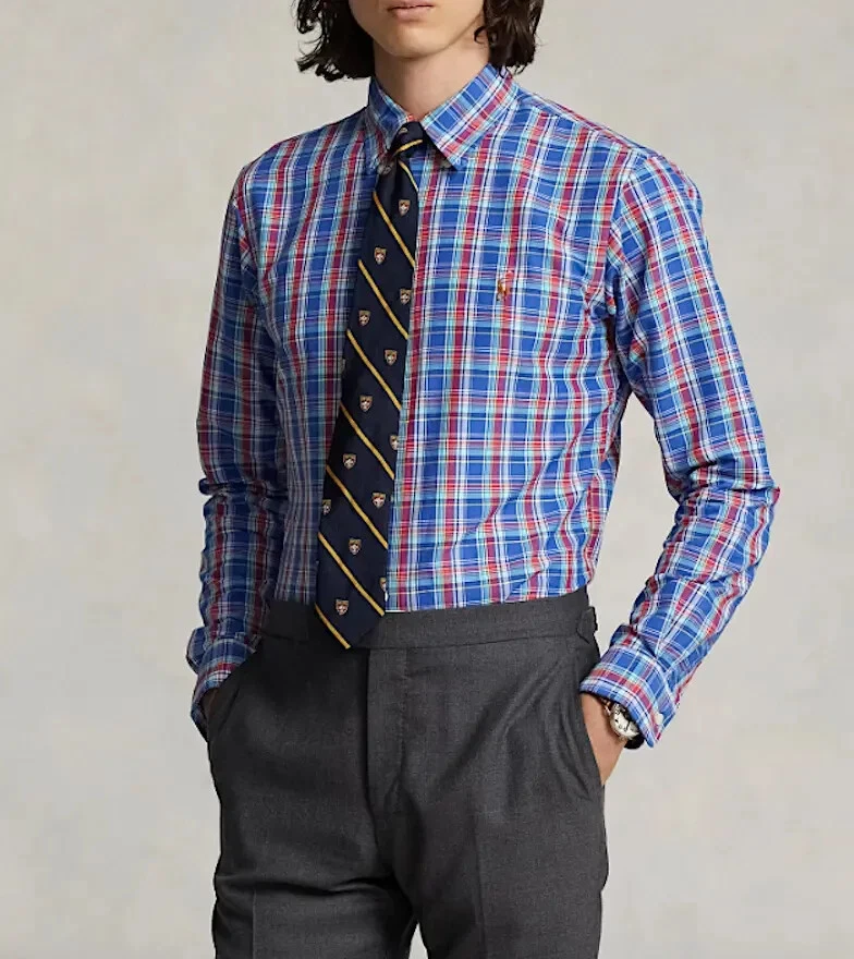 Ralph Lauren - Performance Polo - Classic Fit - Purple Blue Striped - Medium