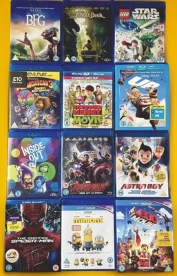 Huge Blu Ray BUNDLE Minions DISNEY Pixar MARVEL LEGO Children’s HD Films JOB LOT - Image 1 of 4