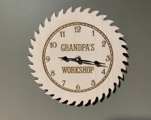 Saw Clock- Custom Workshop Clock- Saw Blade Clock- Wooden Clock - Picture 1 of 9