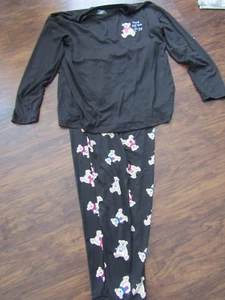 NEW JOYSPUN TWO PIECE "HERE FOR THE HUGS" BLACK VERY SOFT PAJAMA SET SIZE SMALL - Picture 1 of 5