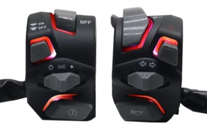 7/8" Universal Motorcycle Handlebar Switch Headlight~Warning Light~Turn Signal - Picture 1 of 13