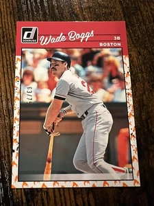 2023 Panini Donruss Wade Boggs Fire Emoji /75 MLB Boston Red Sox 1990 Design - Picture 1 of 2