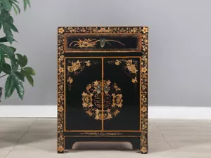 Chinesische Kommode Nachtschrank mit Handbemalung #M-KOM-A23B - Bild 1 von 4