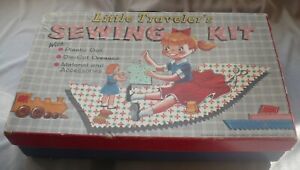 Viintage Transogram Toys "Little Traveler's" Sewing Kit 1957 Case Only w/Extras