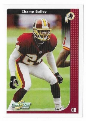 CHAMP BAILEY 2002 Score Football # 246 Washington Redskins HOF NM - MT - Image 1 of 2