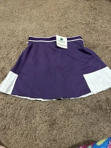 Vintage Wimbledon Tennis Skirt Women’s Purple White Pleated Size 8 - Picture 1 of 3