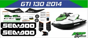 SEADOO GTI 130 2014 Graphics / Decal / Sticker Kit Green - Picture 1 of 1