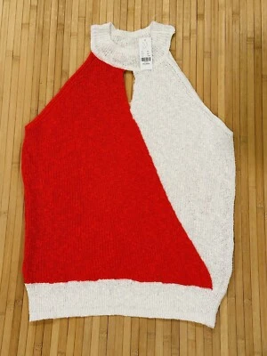 New York &Co 7th avenue Red - White Sleeveless Sweater Women’s Sz XXL NEW - Image 1 of 4
