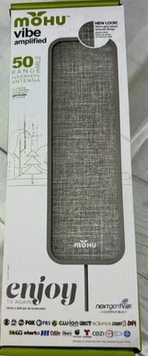 Antena HDTV interior amplificada Mohu Vibe con alcance de 50 millas - tweed gris Foto 1 de 2