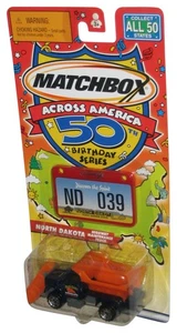 Matchbox Across America 50th Birthday (2001) North Dakota Blue & Orange Highway - Picture 1 of 1
