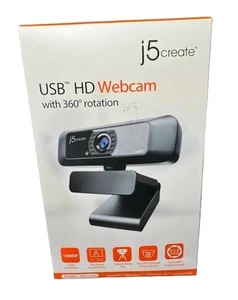 j5create USB HD Webcam mit 360° Drehung Schwarz Open Box - Bild 1 von 5
