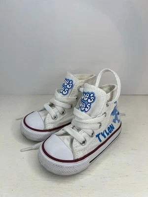 Zapatillas Converse de caña alta Blue's Clues infantil talla 5 hechas a medida nombre “Tylen” Foto 1 de 4