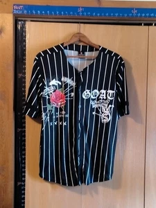Southpole Mens Black Goat Baseball Jersey Size L - Picture 1 of 4