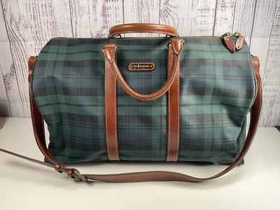 Vintage Polo Ralph Lauren Tartan Blackwatch Duffle Weekender Travel Bag 19x8x12 - Image 1 of 4