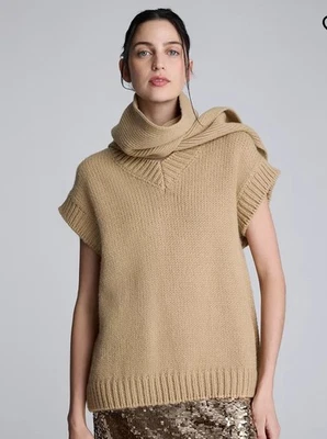 Suéter bufanda desmontable sin mangas Kenneth Cole para mujer/talla S/nuevo/precio de venta sugerido por el fabricante $109 Foto 1 de 4