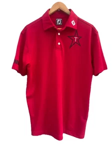 FootJoy FJ Herren Poloshirt Athletic Fit Rot STAR T Logo Performance Golf Gr. M - Bild 1 von 10