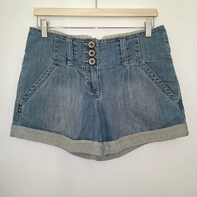 River Island Womens Shorts Blue Size UK 10 Denim Vintage 90s Y2K Western Pockets - Image 1 of 4