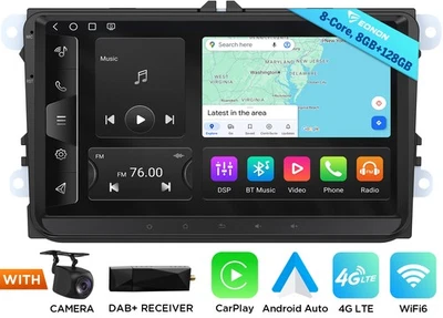 Android 13 8+128GB Head Unit Car Stereo GPS CarPlay WiFi RDS Radio for VW Touran - Image 1 of 4