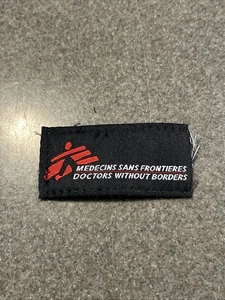 Ärzte ohne Grenzen gesticktes Logo Aufnäher Patch schwarz rot 1 5/8 x 2 5/8 - Bild 1 von 5