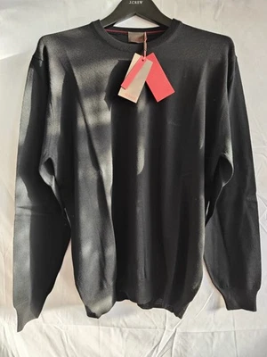 Louis Feraud black crew neck pure wool jumper medium - Image 1 of 3