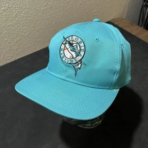 Vintage Florida Marlins Youngan Swirl Logo Snapback Hat 90s Sports Specialties - Picture 1 of 14