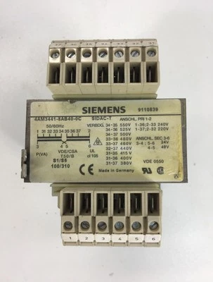 Transformador Siemens 4AM3441-8AB40-0C Sidac-T  Foto 1 de 3
