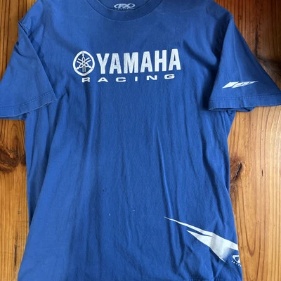 Licensed Yamaha Racing Motorcycle FX Factor Effex T-Shirt Size L Blue - Image 1 of 4